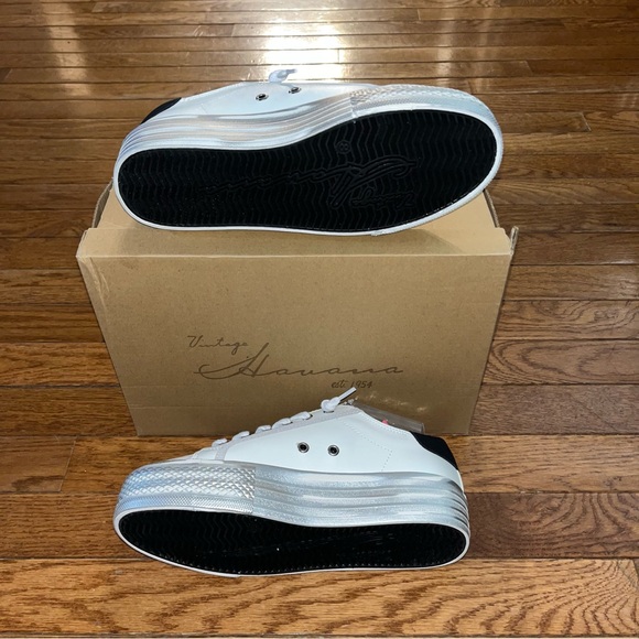 Vintage Havana Amaze Platform Metallic Sneakers White, Silver & Pink Women’s 8 - Picture 12 of 16